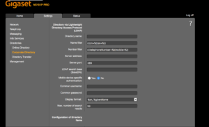 Gigaset PRO N510 IP Web-Interface LDAP