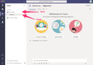 Microsoft-Teams - Teams und Kanäle