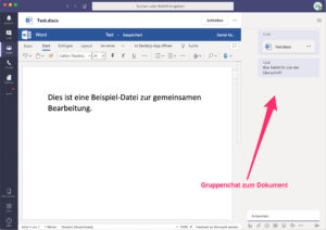 Microsoft-Teams - Word-Datei bearbeiten