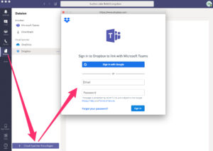 Microsoft Teams - Cloudspeicher Dropbox hinzufügen