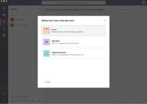 Microsoft Teams - Team erstellen